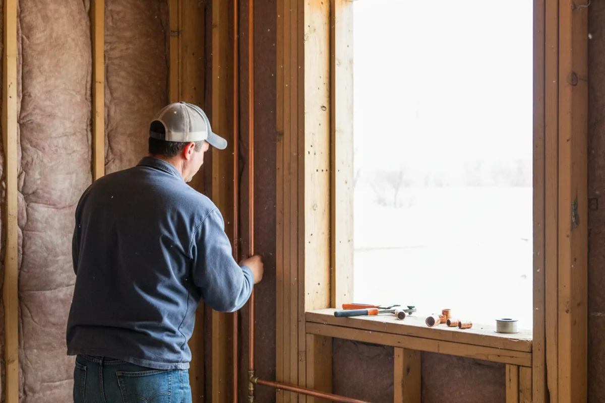 Licensed plumber running new copper supply lines in a Haven home